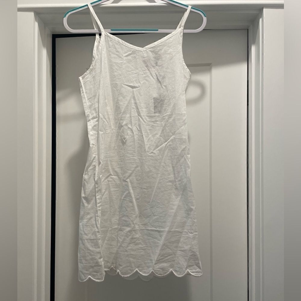 NWT Madison Mathews Scallop Trim Slip Dress